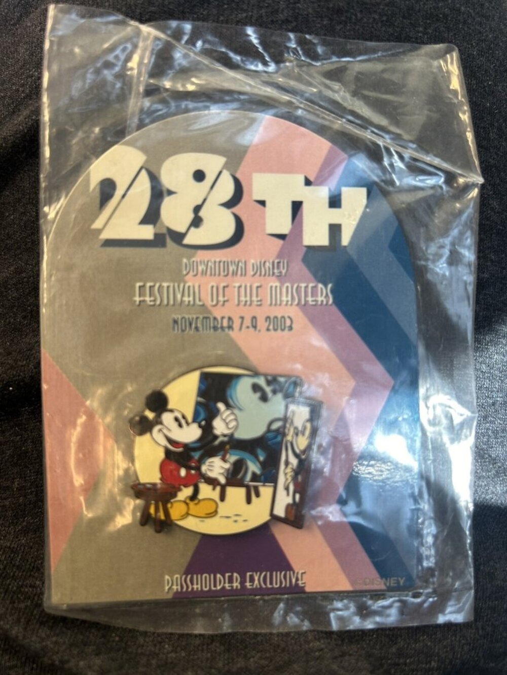 Disney Pin Mickey Mouse Self Portrait Festival Masters 2003 Passholder 26355 LE